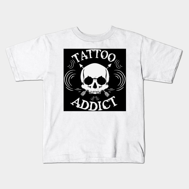 Tattoo addict (black) Kids T-Shirt by nektarinchen